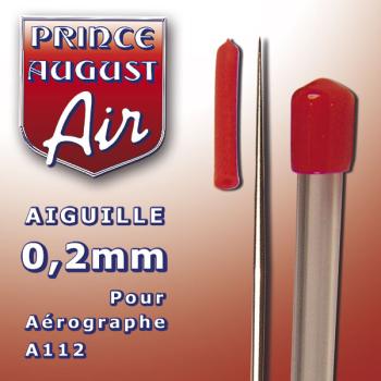 Aiguille de 0,2mm pour aérographe double action haute définition A112 > PRINCE AUGUST AA102